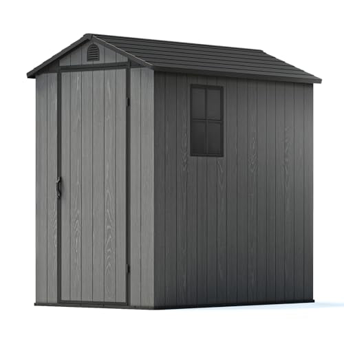4 x 6 FT White Plastic Resin Shed I890768