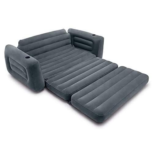 Inflatable Pull-Out Sofa Blow-Up Couch Queen Size Air Mattress Bed R66419