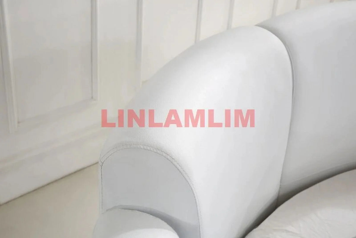 Genuine Cow Leather Bed Frame with Led Lamp P40658