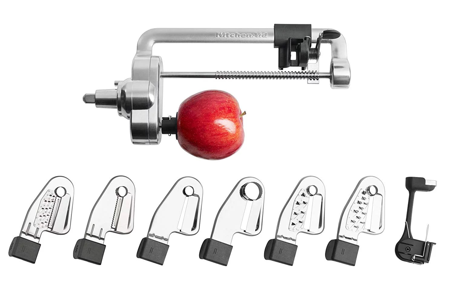 Silver Spiralizer Attachment with Peel, Core and Slice O307