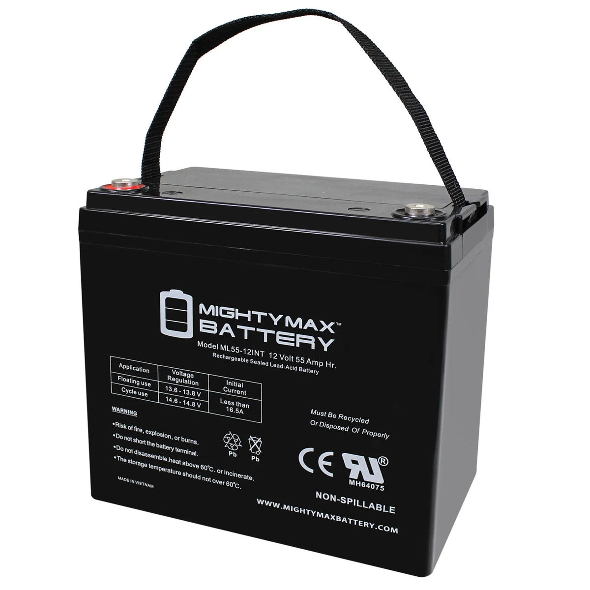 12V 55AH Internal Thread Battery C401826