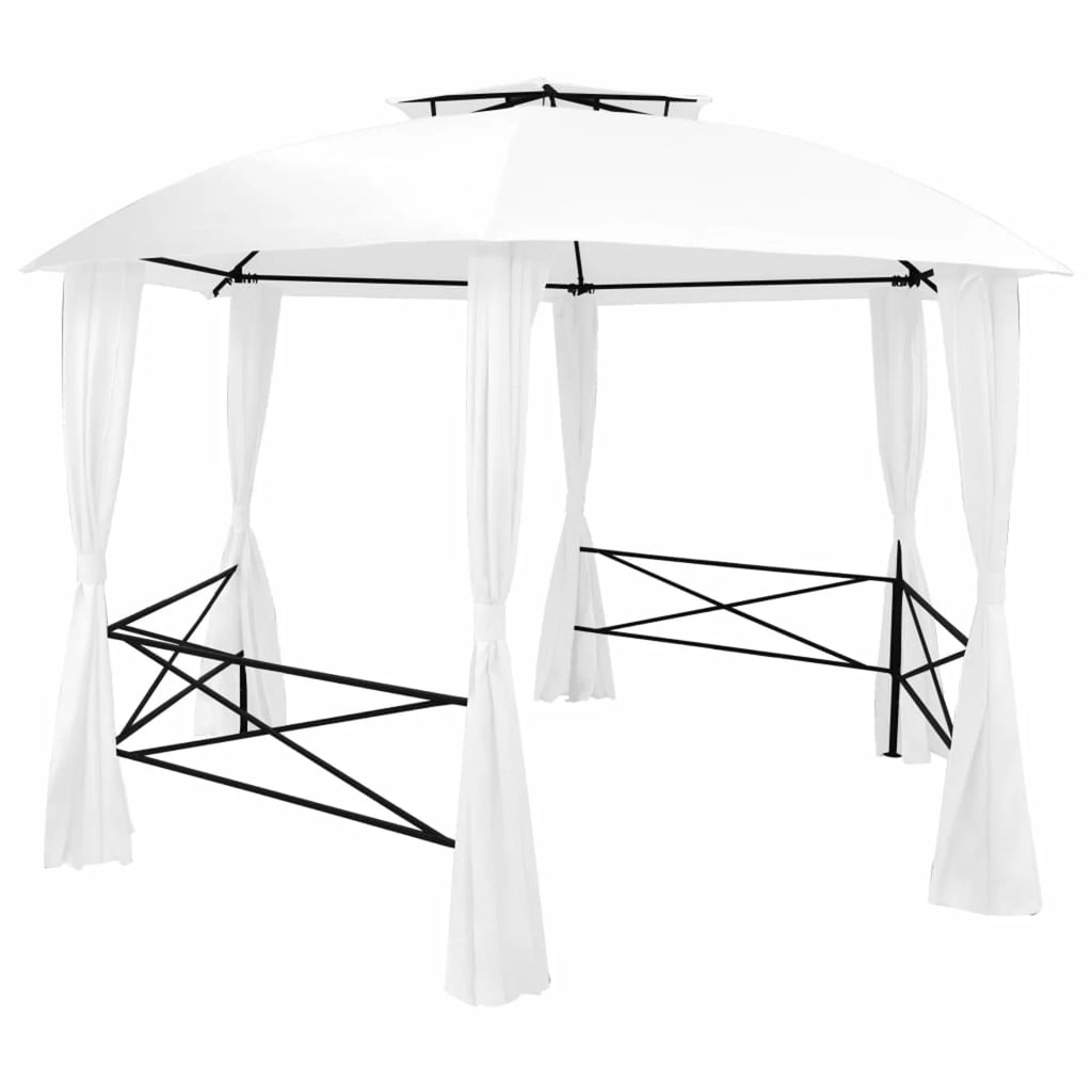 White Garden Marquee with Curtains X8519
