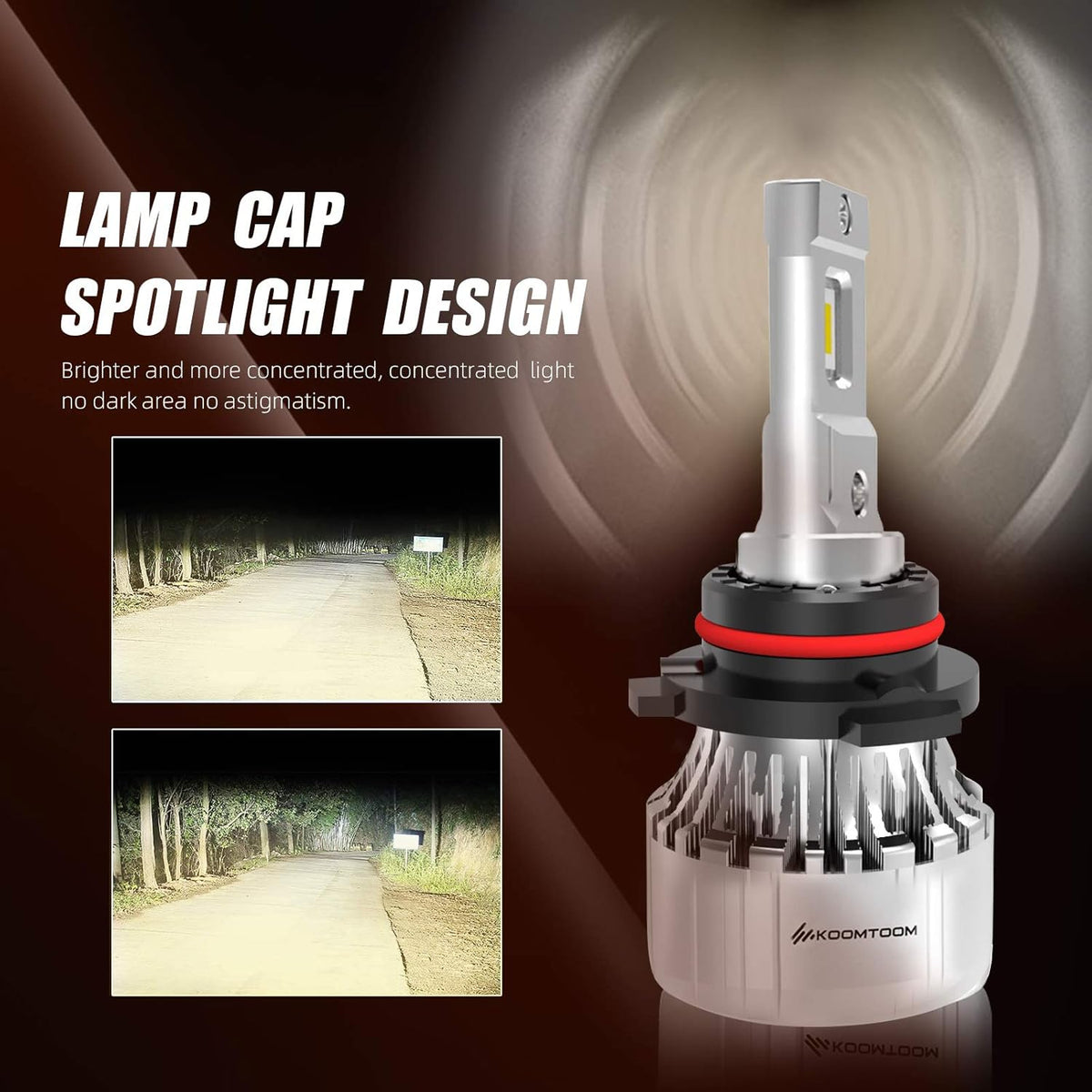 64W 12000Lm 5000K Warm White HB3 LED Headlight Bulb Conversion Kit, Pack of 2 D9284
