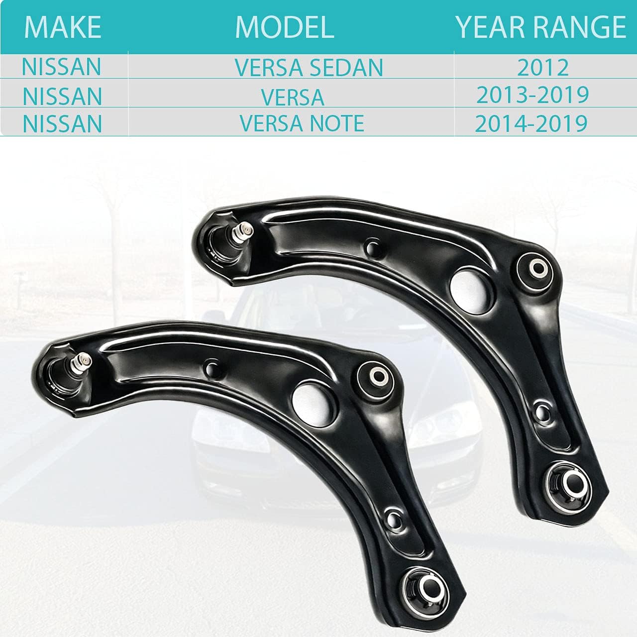 Front Lower Control Arm and Ball Joint for 2012-2017 Nissan Versa B387