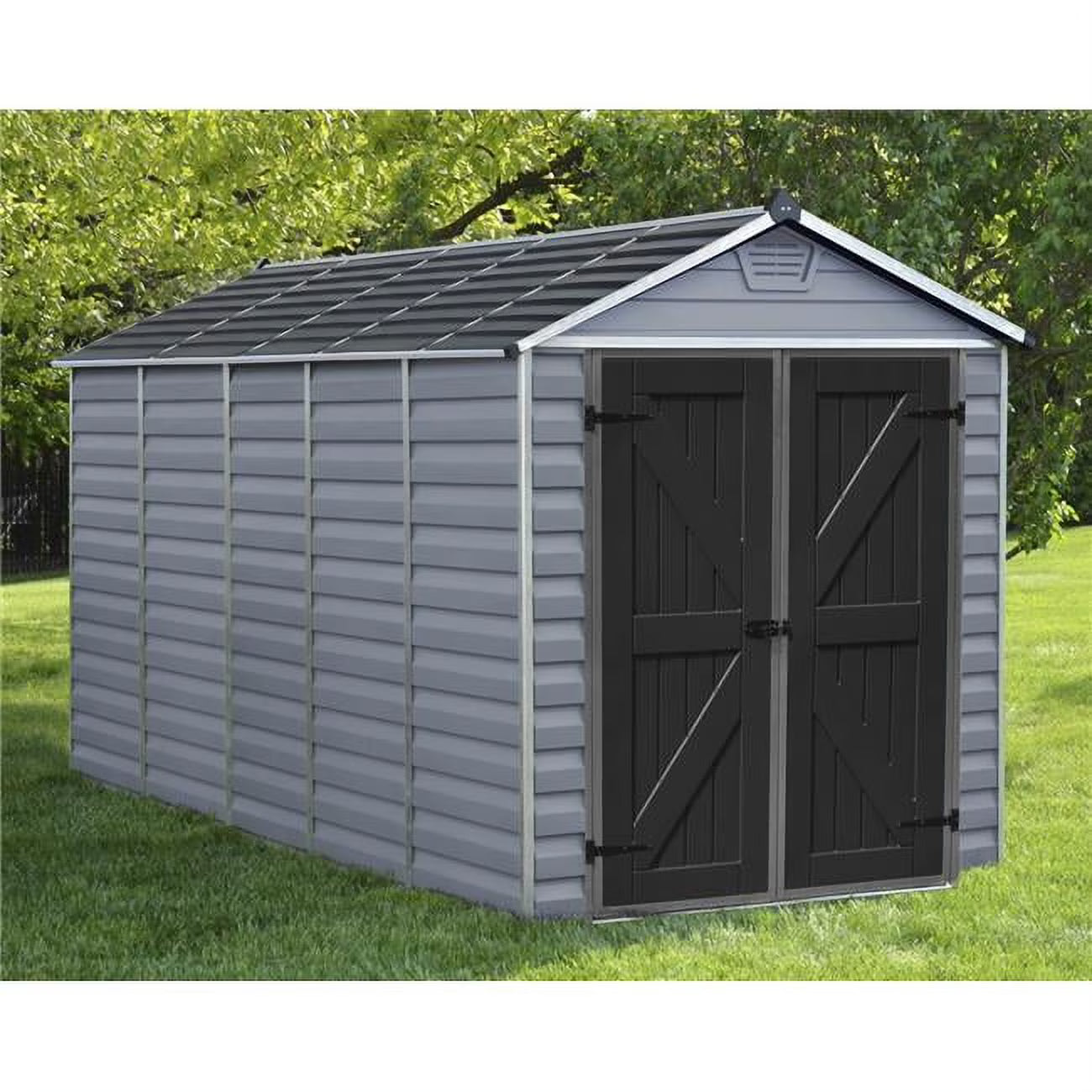 6' x 12' Polycarbonate Aluminum Storage Shed M735