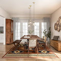 Walnut Brown Live Edge Dining Bench Q81735