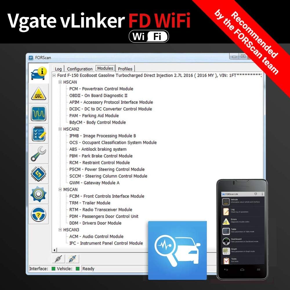 OBD2 WiFi Scan Tool, Diagnostic Code Reader, Pack of 2 T120