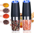 2Pcs Battery Powered Electric Pepper and Salt Grinders Set with LED Light H58499