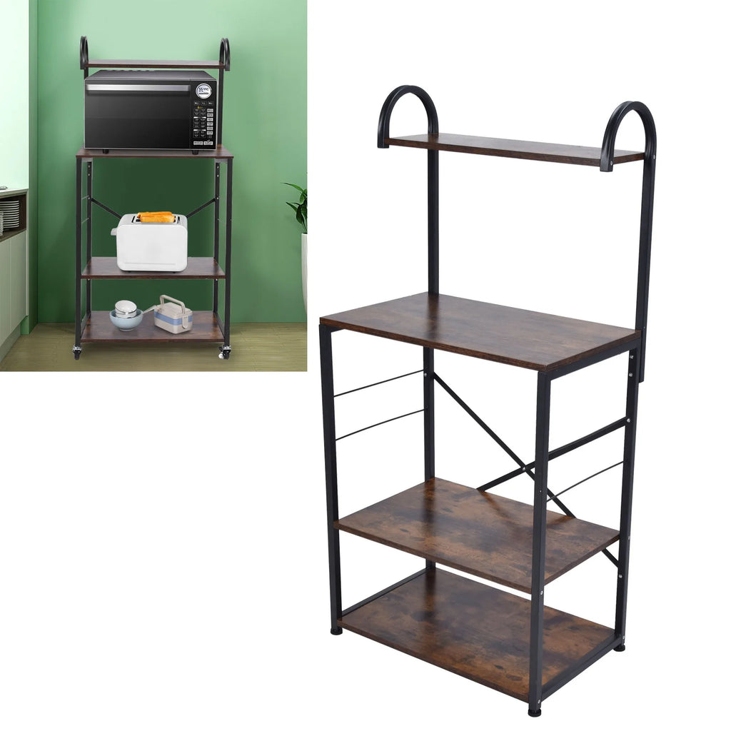 Microwave Storage Stand with Wheels Utility Shelf A23452