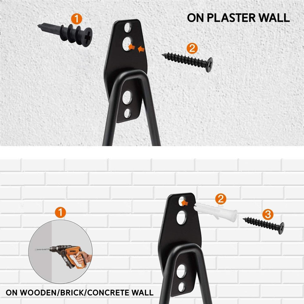 12 Pack Wall Storage Hooks with 2 Extension Cord Straps, Heavy Duty Tool Hangers H49489