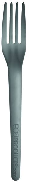 Gray Compostable Plastic Fork - 1000/Case P5217