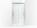 Frameless Sliding Shower Door with Crystal Clear Glass and Bright Polished Silver Frame B189900