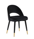 Arched Back Upholstered Side Chairs Black (Set of 2) P8624
