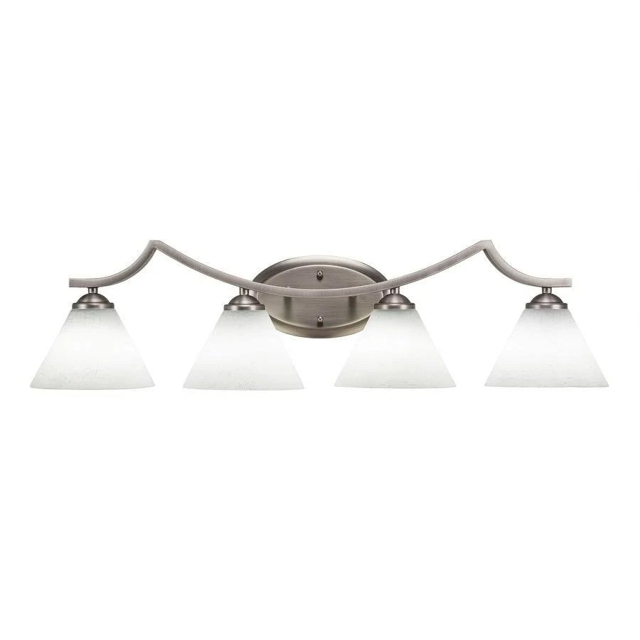 Four Light Bath Bar Graphite Finish with Blue Italian Glass U88683