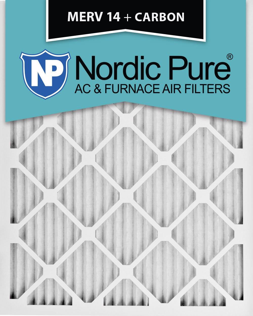 12x20x1 MERV 14 Pleated Carbon Air Filters 12 Pack A3346