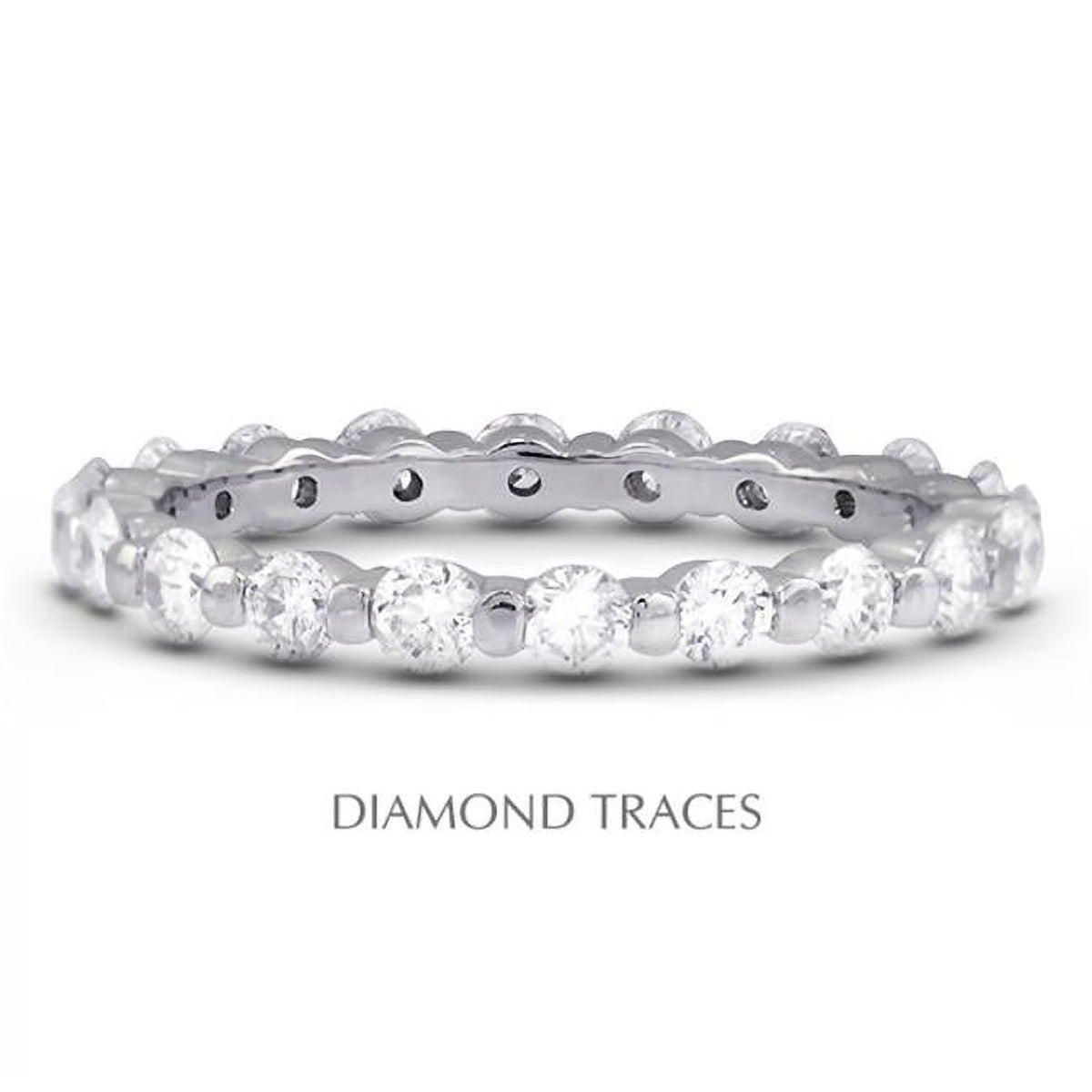 Platinum 950 Bar Setting 1.06 Carat Total Natural Diamonds Eternity Ring O455970