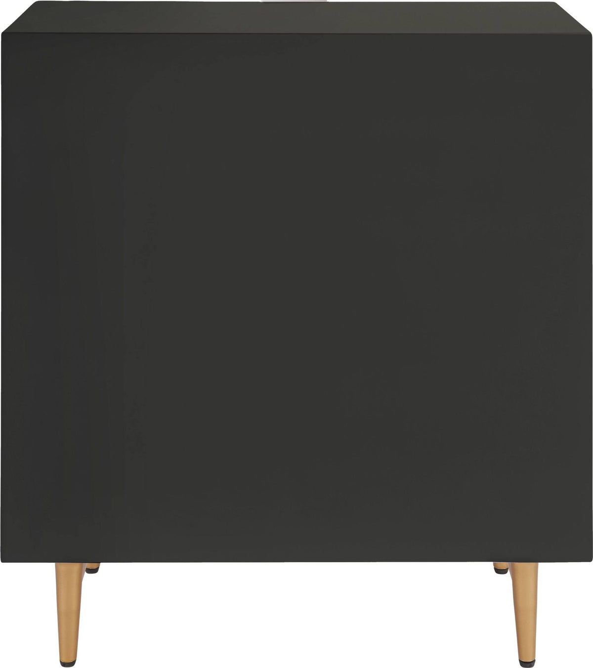 Glossy Black 1-Drawer Small Cabinet Q365